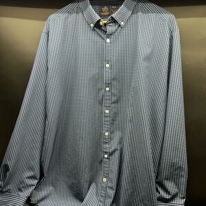Rugby University Checkered‎ Button-Down Shirt, 2XLarge-Big